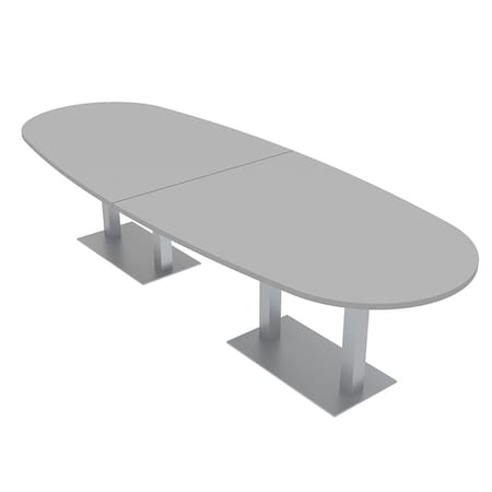 Skutchi Designs 45 in W, 144 in L, 29 in H, Engineered Wood Top, Grey HAR-BOVL-46X143-DOU-XD01